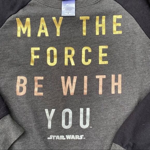 Star Wars Metallic Foil Letter Sweatshirt Juniors Size Small - Picture 3 of 4